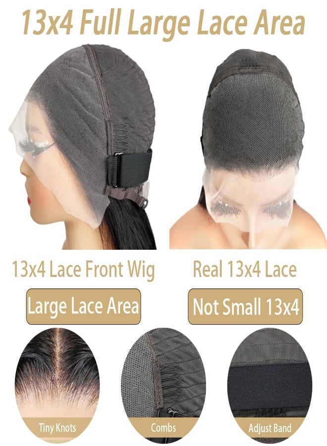 LARYNX 28 Inch Straight Wigs Human Hair 13x4 HD Lace Front Wigs Real 100% Human Hair Wig True 180% Density Pre Plucked Glueless Wig For Women - Image 5